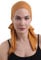 Deresina Headwear Vorgebundenes Bandana bei Haarausfall, Bambus Chemo Kopftuch für Damen, Elegant Kopftücher Turban, Kopfbedeckung Chemotherapie, Tichel Schädelkappe (Honey)