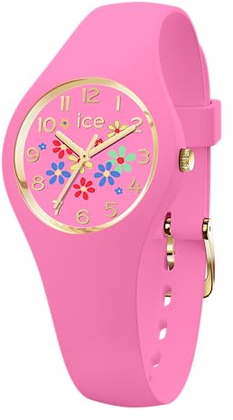 ICE-WATCH - Ice Flower Pinky Bloom - Montre Rose pour Femme avec Bracelet en Silicone - 021731 (Extra Small)