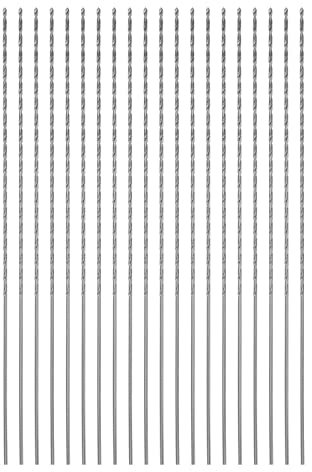 QUARKZMAN 20 Stk Extra Lange Spiralbohrer 1mm HSS Bohrspitze mit Schnellstahl Gerade Schaft Bohrkronen 120mm Länge für Metall Holzwork Plastik Alulegierung