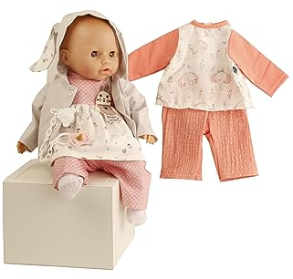 Schildkröt Set Puppe Amy mit Schlafanzug 45cm (Malhaar, braune Schlafaugen, Spielzeugpuppe für Kinder ab 36 Monaten) 7545333