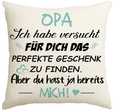 Artoid Mode Geschenk Für Opa Kissenbezug, 45x45 cm Beste Opa Geburtstagsgeschenke Von Enkelin Enkel Vatertag Kissen Liebe Cushion Cover Deko