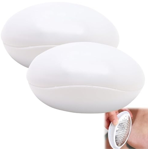 GMHLLES Egg Shape Foot Grinder,2Pcs Hard Skin Remover Feet Egg Shape Durable Manual Pedicure Tools Portable Foot Scrubber to Remove Foot Cuticles Tool for Foot spa, Home Salon