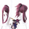 HBYLEE -Wig for cosplay LOL Nueva Piel K/DA Cosplay Pelucas Akali Cosplay Headwear Juego LOL KDA 45 CM Mixed Lila Resistente al Calor Peluca de Pelo Sintético