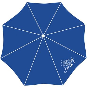 SUN & SURF Parasol de plage premium 180 cm mât inclinable pointe Twister et joint double sécurité UPF 50+ UV Housse incluse., Bleu roi, 180