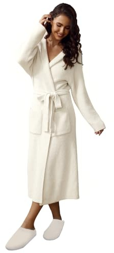 MH MYLUNE HOME Ultra Soft Robes for Women with Pockets, Womens Robe Plush