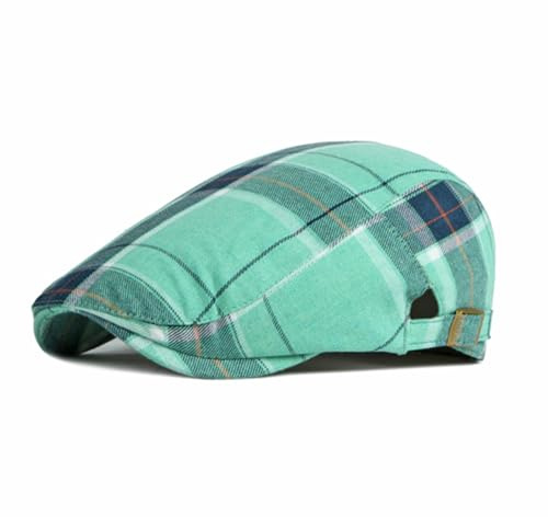 meioro Herren gestreifter Karierter Newsboy Hut Cabbie Beret Ivy Flat Cap Verstellbare Gatsby Hut Jagd Fahren Verstellbare Kappe