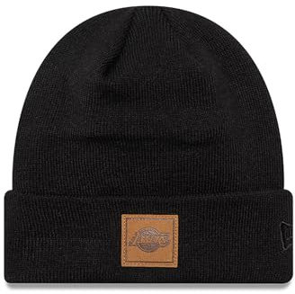 New Era Team Patch Cuff Beanie LA Lakers Schwarz, Size:OneSize