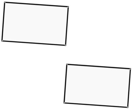 CAXUSD 2pcs Electric Projector Screen Portable Retractable Screen for Camping Outdoor Indoor Use Light Projection for Business Education