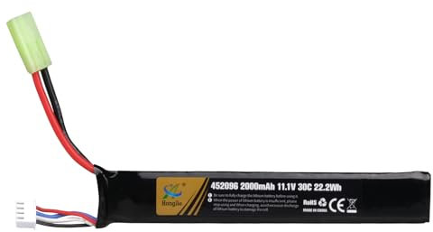 11,1 V 2000 mAh 30 C 3S LiPo-Akku mit Mini KET-2P Anschluss für Airsoft-Spielzeuge M4, M110, AK47, L85, MP5, Scar, M249, AUG, AEG, MP5K, M60, RPK, PKM, Modell-Airsoft-Gewehr
