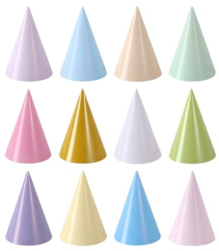 VOYANTE Partyhüte, Bunte Papier Party Deko Hütchen, Farbenfrohe Geburtstagshut, Kleine Geburtstag Deko Partyhut Set für Erwachsene Jungen Mädchen, Geburtstagsfeiern, Dress Up Partys