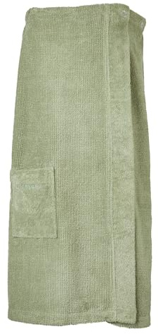 Schiesser Saunakilt Turin für Damen | Frottier | angesagte Reiskornoptik | 100% Baumwolle | flauschig, saugstark, 3-Fach weitenverstellbar | Oeko-Tex® Made in Green Zertifiziert |36-44 | Grün