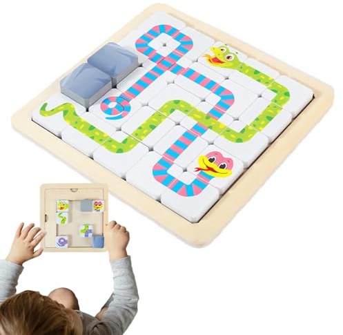 Gesellschaftsspiel, Labyrinth-Brettspiel, Spielzeug für logischen Konstruktor aus Holz, interaktives Puzzle-Labyrinth-Spielzeug, Lernspiele für logische Konstruktoren