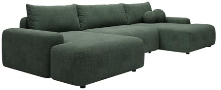 Vente-unique - Schlafsofa 7 Daviso - Polyester - tannengrün