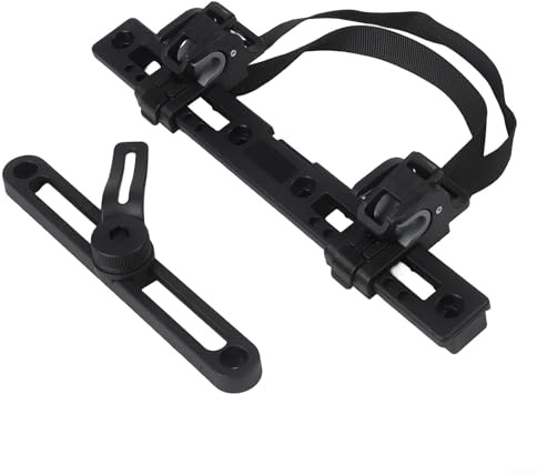 Bike Pannier Hook Buckle Replacement Kit | PA66+GF Hardware for Side Bag Mounting Bracket | 7-Point Adjustable Upper and Lower Clips | Black