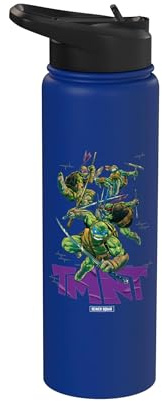 Official TMNT Ninja Turtles with Purple Logo Stainless Steel Insulated Water Bottle