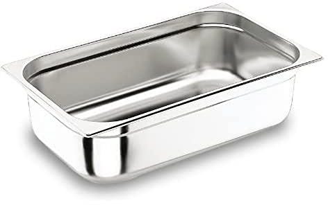 LACOR 66165Z - Cubeta Gn 1/1 530x325x65 Acero Inoxidable - Uso Profesional | En acero inoxidable, conserva y transporta alimentos; ideal para cocina profesional y uso diario en casa, versátil y duradero