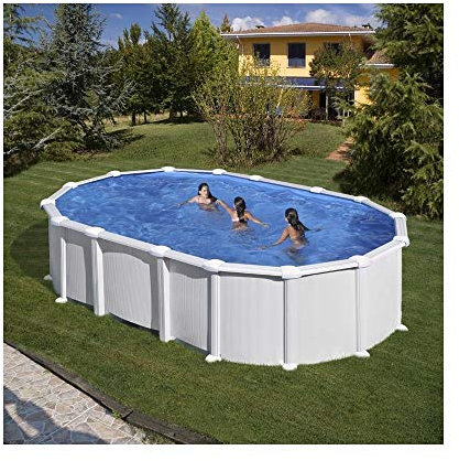 Unbekannt Gre M286664 - Piscina Ovalada de Acero Blanco Haití kitprov6188