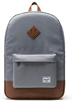 Herschel 10007-00061 Heritage Backpack Rucksack, Grey/Tan Synthetic Leather Backpack, Einheitsgröße