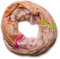 styleBREAKER Sterne Peace Totenkopf Skull Muster Loop Schlauchschal 01016044, Farbe:Beige-Rosa