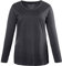 Ulla Popken Damen Langarm-shirt, Anthrazit Melange, 50-52 EU