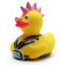 Punker Badeente Berlin I Quietscheente I Duckshop I L: 8 cm