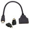 chenyang Adaptateur de câble d'extension de commutateur répartiteur HDMI 1 à 2 HDMI avec connecteur Micro et Mini HDMI