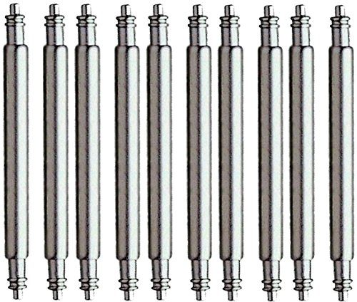 10 Zehn Stück 22mm Eichmüller Premium Edelstahl Federstege 1,78mm Ø für Uhren Armbänder Spring Bar Pins Ersatzstifte - passend für viele Armbanduhren
