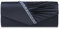 Satin Elegant Damen Abendtasche Clutch Schultertasche f. Party Hochzeit Bankette Besuch Verabredung (Dunkelblau)