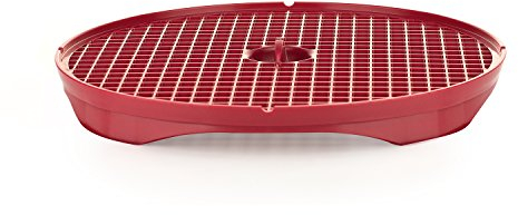 Börner Crispymaker (Rot) • Chips Macher für die Mikrowelle • Chip Maker für kalorienarme Chips ohne Fett • Frische Chips selber machen • Kartoffelchips & Gemüsechips Maker