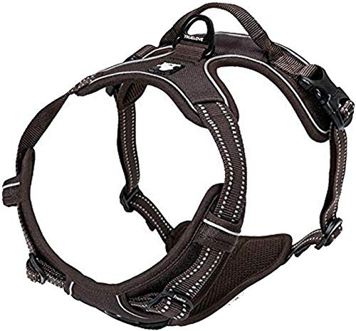 Truelove Hundegeschirr TLH5651, verhindert Zerren, reflektierende Nähte Sorgen für Sichtbarkeit in der Nacht, für Abenteuer im Freien(XS, Braun)