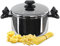 22 cm Stainless Steel Pasta Pot Spaghetti Pot with Locking Strainer Lid Induction