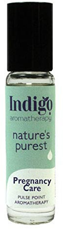 Indigo Herbs Schwangerschaftspflege | Impulspunkt Walze ätherische Ölmischung 10ml - Mandarine, Lavendel und Geranie ätherisches Öle