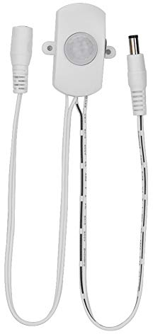 Diyeeni Infrarot Bewegungsmelder 120 Grad 7m Reichweite, Mini PIR Motion Sensor Switch mit Einstellbarem Verzögerung, LED Stirp Sicherheitssystem (DC 5V-24V 5A)(Weiß)