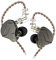 J&R KZ ZSN Pro - Auriculares de metal 1BA+1DD con tecnología híbrida HIFI, graves intraurales, auriculares deportivos con cancelación de ruido (sin micrófono, Grag)
