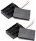 TOOLDO 2 x AA Battery Holder Case Battery Boxs With Switch Cover Wire Leads(3 Slots * 2pcs)