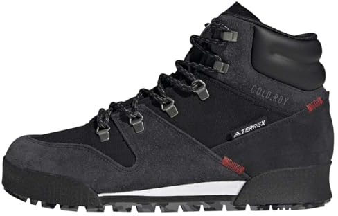 adidas Herren Terrex Snowpitch Cold.RDY Hiking Shoes Wanderschuhe, Core Black/Core Black/Scarlet, 44 EU