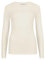 janisramone Womens Ladies Round Neck Long Sleeve T-Shirt Stretchy Plain Fitted Basic Jersey Casual Tee Top Cream