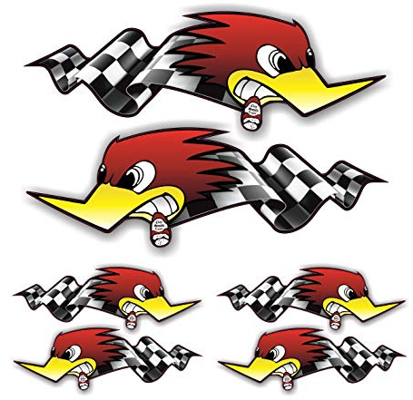 24/7stickers MG414 / 2X Hot Rod Aufkleber Set 20 + 10 cm Rat Rod Retro Sticker V8 Old School Bike Vintage Racing USA Oldtimer Auto Sticker Custom Umbau