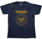 Ramones T Shirt Presidential Seal Band Logo offiziell Unisex Dye Wash Navy Blau XL