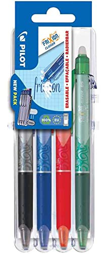 PILOT Frixion Ball Clip 05 Set2Go Tintenroller, 4 Stück