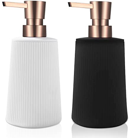 Soap Dispenser,HOHAOO 2 Pack Pump Bottle Dispenser Washing Up Liquid Soap Dispenser Dish Detergent Shampoo Dispenser for Kitchen,Bathroom,Countertop,Laundry Room