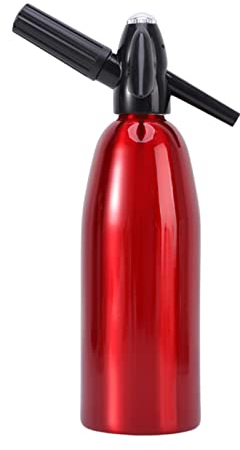 Pomrone Soda Siphon Aluminium 1 Liter Soda Maker, CO2-Zylinder Wassersprudler Sprudelwasser Maschine Sodaflasche Für Hause Frisches Sodawasser, Cocktails, Hartes Selters