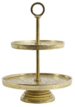 Dirk Davids Leuchten GmbH Etagere 2 Stöckig Metall Gold Deko Ständer 2 Lagig 6607185