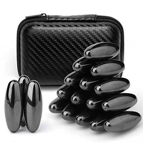Steine Oval, ovales für Erwachsene, Rasselschlangenmagnet, Stressabbau-Magnet für Männer, kompatibel mit Ferrit-Knetmasse, Büro-Schreibtisch-Dekor, Anti-Angst-Geschenk, 18 Stück