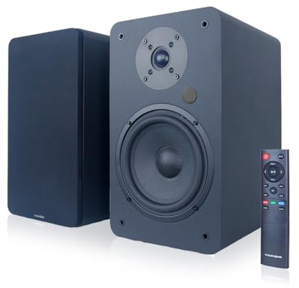 VULKKANO A6 ARC Altavoces Autoamplificados con Woofer de 6.5, Bluetooth 5.0, HDMI ARC, Optica, RCA, USB, con Salida Subwoofer, Monitores de Estudio HiFi con Diseño Elegante, Color Negro