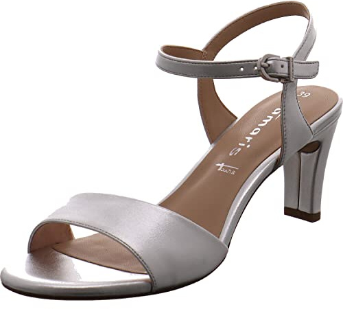 Tamaris Damen Heeled Sandals Synthetik, metallic, 35 EU