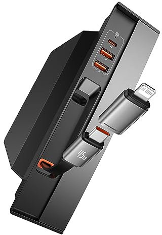 Baseus T-Space Hub para Tesla con cable USB-C retráctil de 45 W
