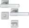 HOPPE 11758235 WC, Drückergarnitur Austin-auf Rosette, Aluminium edelstahlfarbig matt