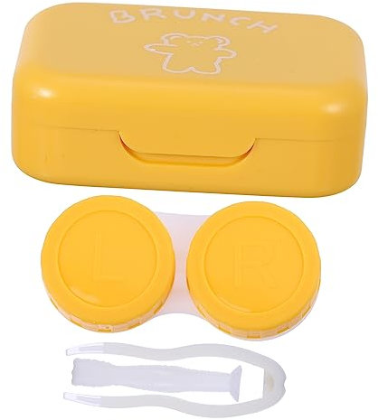 OSALADI 1 Set 4pcs Boxes Box Contacts Soak Case Cosmetic Eye Lens Case Cute Lens Case Cases Lovely Lense Case Travel Organizer Korean Style Plastic