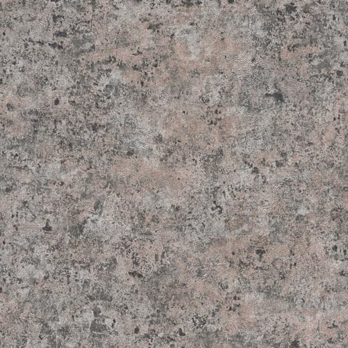 BRICOFLOR Patina Tapete braun ideal für Industrial Wohnzimmer und Schlafzimmer Vliestapete in Rostoptik dunkelbraun mit Vinyl